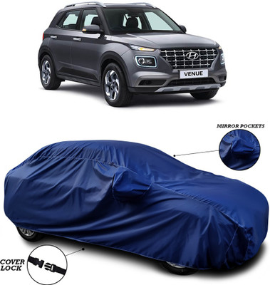 ANTHUB Car Cover For Hyundai Venue (With Mirror Pockets)(Blue)