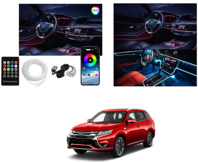 PRTEK LED Car Atmosphere Interior Light with Optic Fibre Cable, EL Neon Strip Lamp (RGB Colour) A156 Car Fancy Lights(Multicolor)