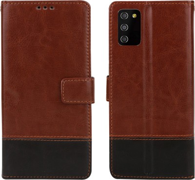 MG Star Flip Cover for Samsung Galaxy M51/Samsung M51 PU Leather Flip Case with Card Holder and Magnetic Stand(Brown, Shock Proof, Pack of: 1)