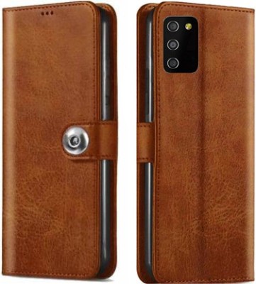 MG Star Flip Cover for Samsung Galaxy M31s PU Leather Button Case Cover with Card Holder and Magnetic Stand(Brown, Shock Proof, Pack of: 1)