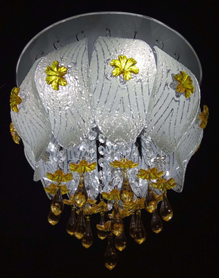 Shri Mahal Antiques 300 MM LED Chandelier Light Chandelier Ceiling Lamp(Multicolor)