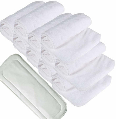 DOMENICO (Pack of 11)Washable Cloth Diaper Nappies Wet-Free Inserts(5 Layer Insert)
