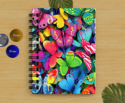DI-KRAFT Butterfly Painting design diary A5 Diary Unruled 160 Pages(Multicolor)