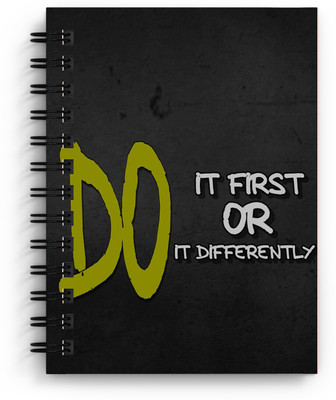 DI-KRAFT Handcrafted diary A5 Diary Unruled 160 Pages(Black)