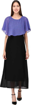 ADDICTED ATTIRE Women A-line Multicolor Maxi/Full Length Dress