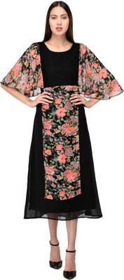 ADDICTED ATTIRE Women Maxi Multicolor Full Length Dress