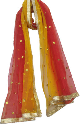 faith visit Net Embellished Women Dupatta