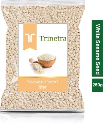 Trinetra Best Quality Safed Til (White Sesame Seeds)-250gm (Pack Of 1) Sesame Seeds(250 g)