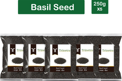 Trinetra Best Quality Sabja Seeds (Basil)-250gm (Pack Of 5) Basil Seeds(5 x 250 g)