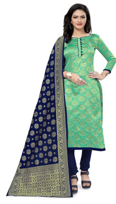 VredeVogel Silk Blend Self Design Kurta & Churidar Material