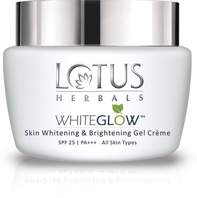 35% OFF on LOTUS HERBALS WhiteGlow Skin Whitening And Brightening Gel �Face Cream with SPF-25, for all skin types(60 g) 35% OFF on LOTUS HERBALS WhiteGlow Skin Whitening And Brightening Gel �Face Cream with SPF-25, for all skin types(60 g)