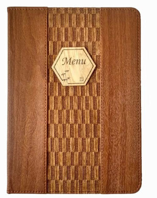 Greeshma Waterproof Leather Hotel Menu Folder Menu Covers Holders Menu Presenters(Set Of 1, Red)