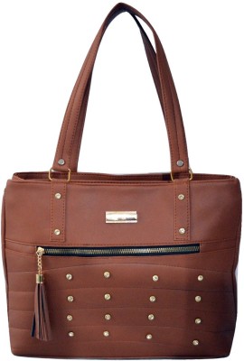 AGINOS Women Brown Shoulder Bag