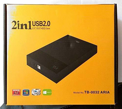 TERABYTE 2IN2 YSB 2.0 HDD Case 2.5 inch Shock Resistant HDD case(For SERIAL ATA, WINDOW 8, Black)