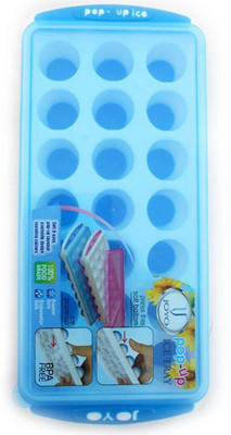 JOYO Pop-up ice trey Multicolor Plastic Ice Cube Tray(Pack of2)