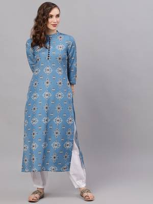 Aks Women Printed Straight Kurta Price History