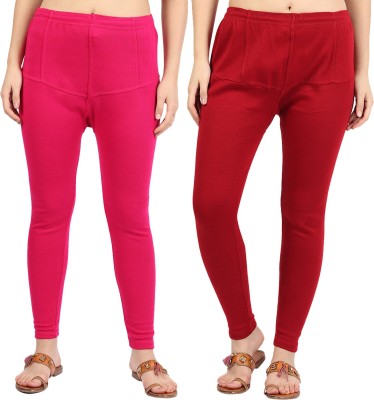 Clarita Ankle Length  Ethnic Wear Legging(Pink, Maroon, Solid)