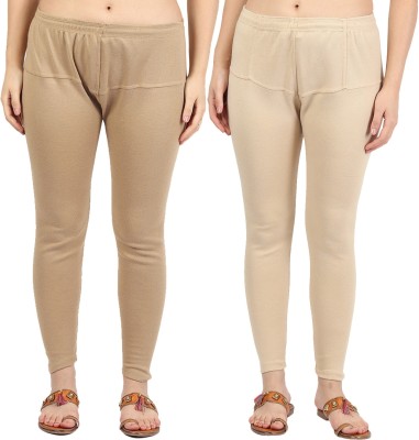 Clarita Ankle Length  Ethnic Wear Legging(Gold, Gold, Solid)