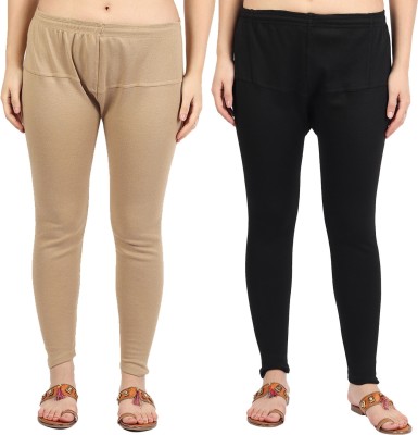 Clarita Ankle Length  Ethnic Wear Legging(Gold, Black, Solid)