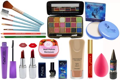 CLUB 16 New Bridal Makeup kit Of 18 Makeup Items KP33(Pack of 18)