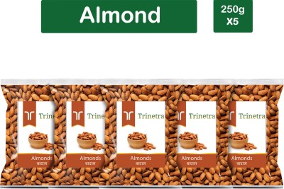 Trinetra Best Quality Badam (Almond)-250gm (Pack Of 5) Almonds(5 x 250 g)