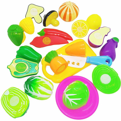 ALLAMWAR Realistic Sliceable Pretend Play Toy Set (Vegetables)