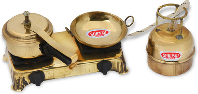 Shripad Steel Home Miniature brass gas set - Toy