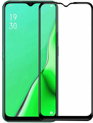 DMJHP Edge To Edge Tempered Glass for Oppo A15s(Pack of 1)