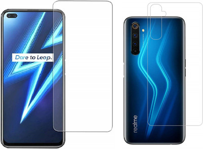 ELEF Front and Back Tempered Glass for Realme 6 Pro Front Tempered Glass Back Flexible Trink(Pack of 2)