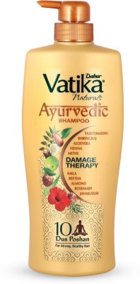Dabur Vatika Naturals Ayurvedic Shampoo Damage Therapy (640 ml)