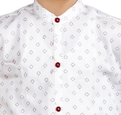 MADE IN THE SHADE Boys Printed Casual Maroon Shirt