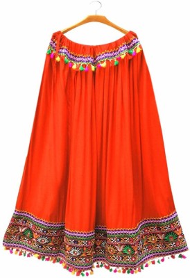 stylong Embroidered Women Regular Red Skirt