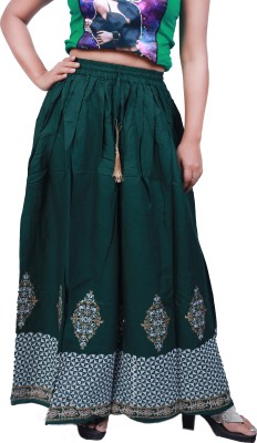 rayie collection Printed Women Flared Green Skirt