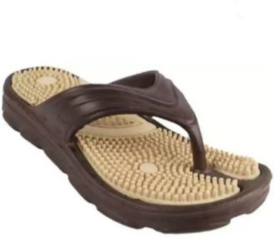 Ammar Collection Men Flip Flops(Brown , 9)