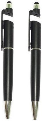 Shivay Retail Universal 3 in 1 Ballpoint Function Stylus Pen with Mobile Stand Holder, Writing,Painting Digital Pens,Screen Wipe for All Android Touch Screen Mobile Phones and Tablets Set of 2 Stylus(Black, Silver) Shivay Retail Universal 3 in 1 Ballpoint Function Stylus Pen with Mobile Stand Holder, Writing,Painting Digital Pens,Screen Wipe for All Android Touch Screen Mobile Phones and Tablets Set of 2 Stylus(Black, Silver)