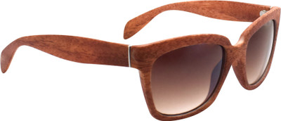 PETER JONES Retro Square Sunglasses(For Men & Women, Brown)