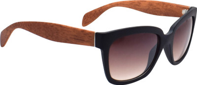 PETER JONES Retro Square Sunglasses(For Men & Women, Brown)