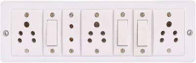 BAHUL LATEST ANCHOR / REO HAVELESS ASSEMBLED Power strip extension multi outlet board 4 m fitted with Anchor and Havells Switches( 3 Switches+3 Socket+ 1 two pin) WITH HEAY DUTY WIRE LOAD CAPACITY 1000 WATT 4  Socket Extension Boards(White, 4 m)