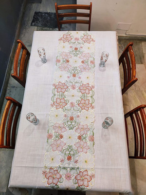 DECOLOGY Brown 15 cm Table Runner(Organic Cotton)
