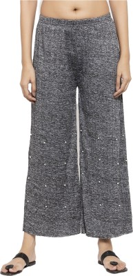 QSN STUFF Relaxed Women Grey Trousers