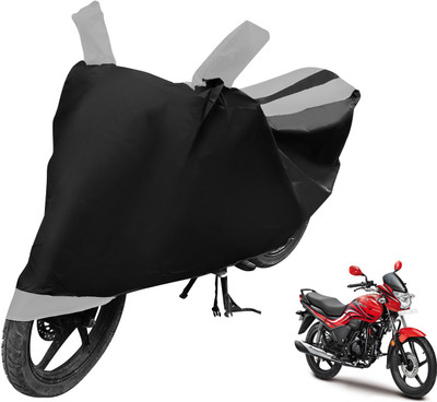 MOCKHE Two Wheeler Cover for Hero(Passion Xpro, Black, Silver)