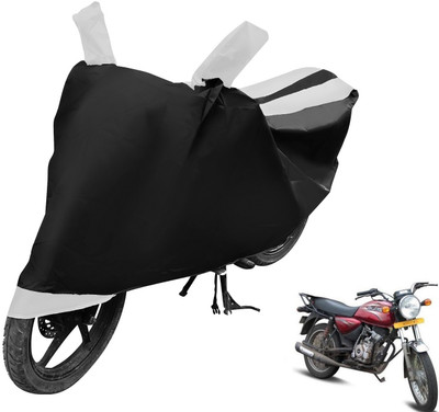 Auto Hub Two Wheeler Cover for Bajaj(Boxer AT, Black, White)