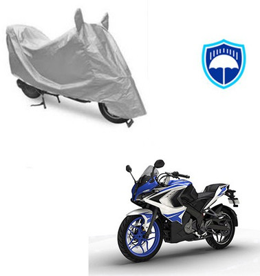 SRENTERPRISES Two Wheeler Cover for Bajaj(Pulsar RS 200, Silver)