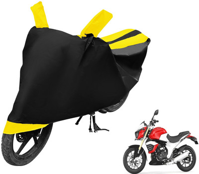 MOCKHE Two Wheeler Cover for Mahindra(Mojo, Black, Yellow)