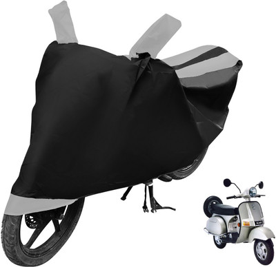 MOCKHE Two Wheeler Cover for Bajaj(Chetak, Black, Silver)