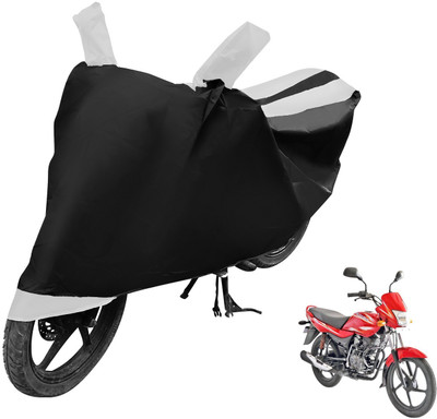 MOCKHE Two Wheeler Cover for Bajaj(Platina 100 DTS-i, Black, White)
