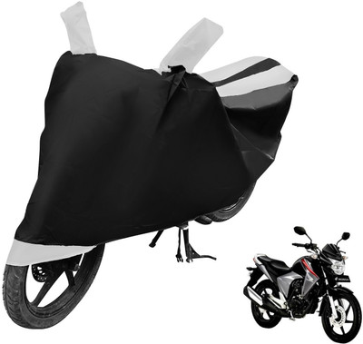 Auto Hub Waterproof Two Wheeler Cover for Honda(Unicorn Dazzler, White)