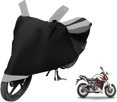 MOCKHE Two Wheeler Cover for DSK Benelli(TNT 25, Black, Silver)