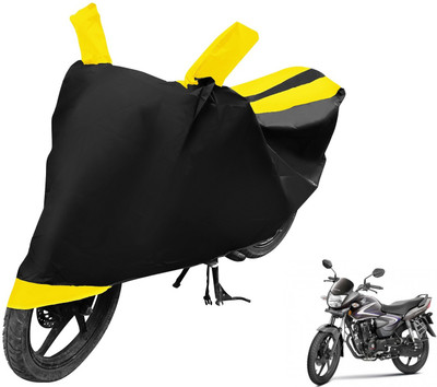 Auto Hub Two Wheeler Cover for Honda(CB Shine, Black, Yellow)