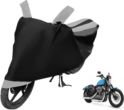 MOCKHE Two Wheeler Cover for Harley Davidson(XL 1200, Black, Silver)